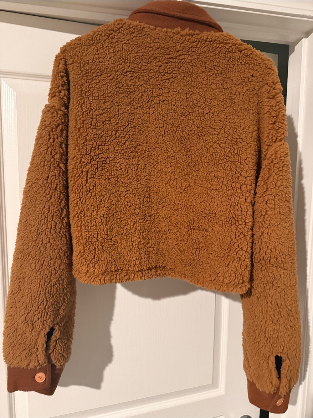 PacSun Chestnut Teddy Button-Front Jacket - Picture 2 of 3